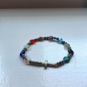 Vintage Style Cross Beaded Bracelet
